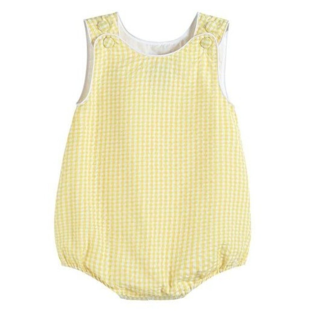 Yellow Gingham Bubble Baby Bodysuit 6M